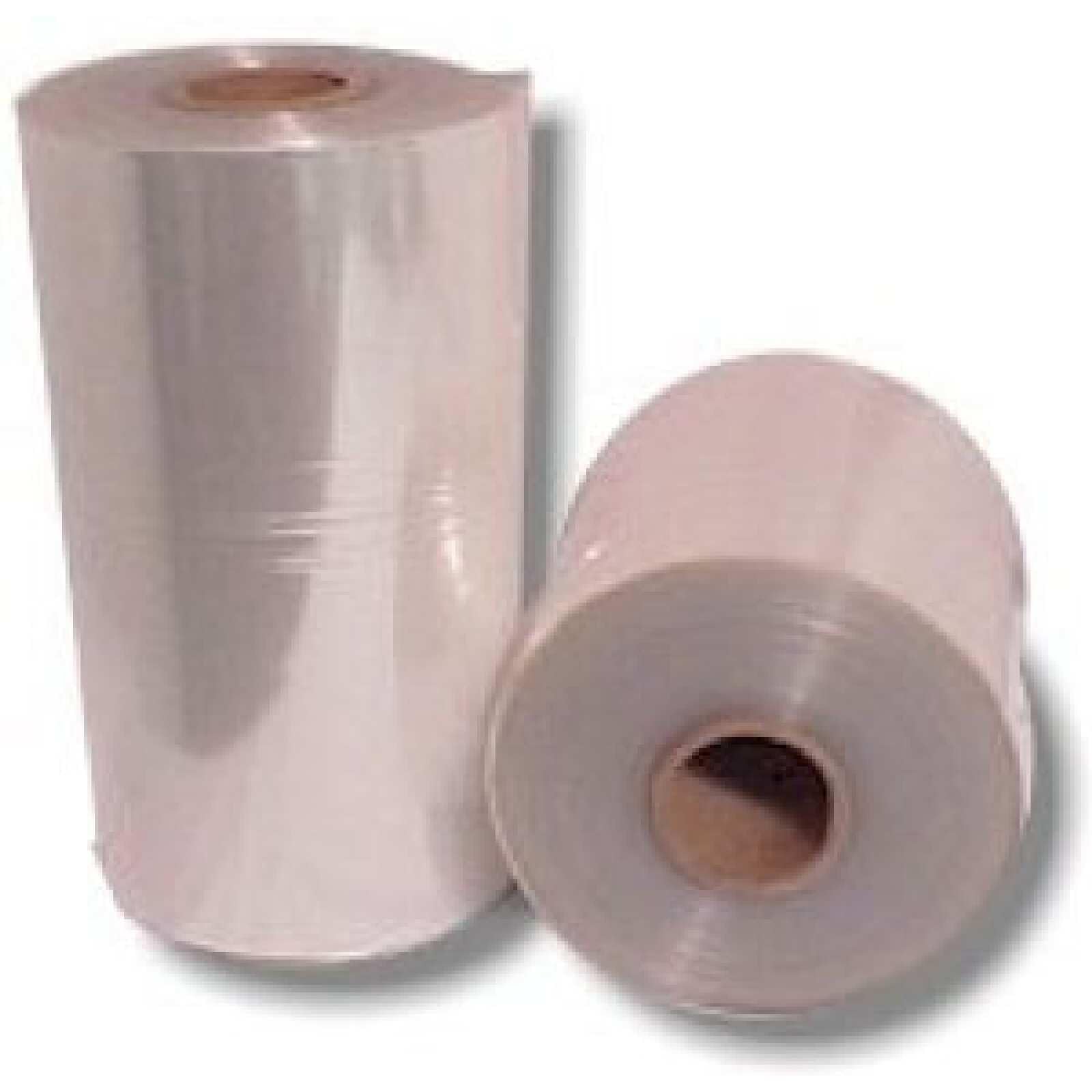 Kimicart® Bobina Film Poliolefina Termoretraibile Trasparente Monopiegata Liscia, Spessore 15 My, Lunghezza 1335 Mt, Fascia 300mm, per Confezionare Alimenti, Dolci, Biscotti