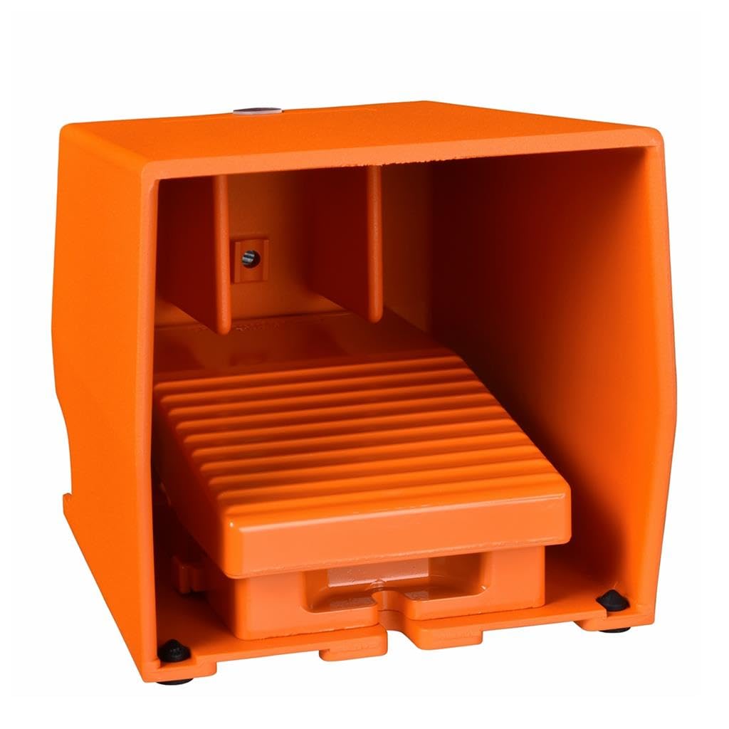 Conmutador de Pedal Sencillo Schneider Electric XPER311 XPE-R Naranja con 2 NC y 2 NA