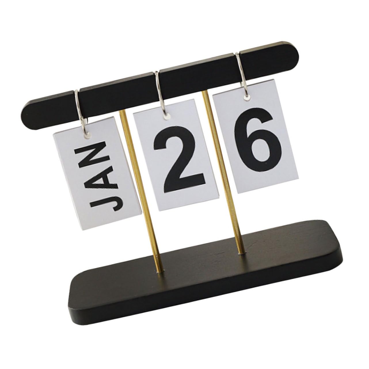 TEHAUX 5stücke Vintage Kalender Moderner Tischkalender Für Büro Und Zuhause Wiederverwendbarer Schreibtisch-organizer Stilvolle Dekoration Und Geschenkidee Schwarz