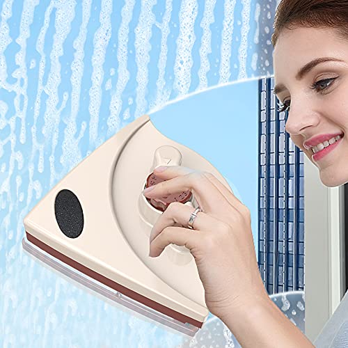 Weilu YIVENC Magnetic Five-Gear Adjustable Window Cleaner Home Double Sided Magnetic Glass Wiper Window Cleaner Tool for High Windows Thickness 0.2 inch -1 inch (5-25mm) Shower Window Squeegee