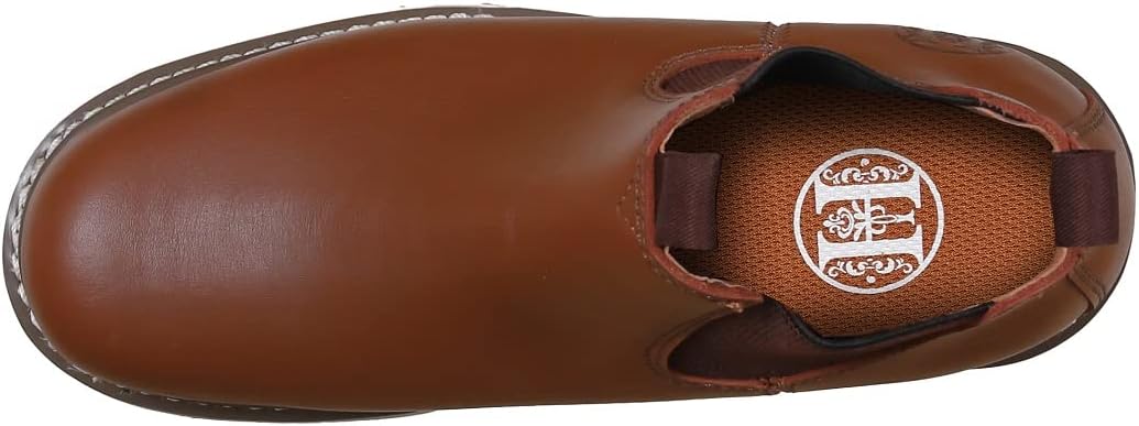 HANDPOINT Men's Chelsea Double Gore Pull-On Soft Toe Work Boots - Brown 84985 - Image 6