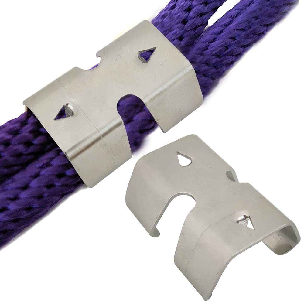 glrovazas Double Rope Clamp 12 Pcs Metal Clips Rope,Horse Lead Ropes