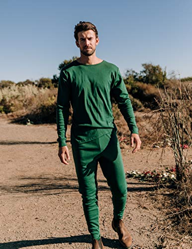 Leveret Mens Pajamas Solid Colors 2 Piece Pajama Set 100% Cotton (Size Small-XX-Large)3