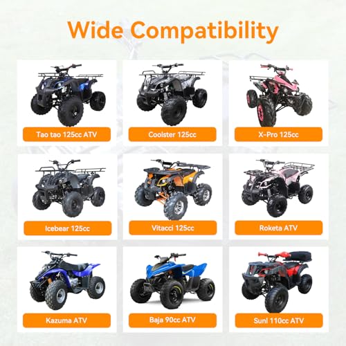 Image of FVRITO PZ20 Carburetor Kit Compatible with 125cc 110cc Tao tao Coolster Chinese ATV Quad 4 Wheeler Kazuma Baja Vitacci SunL 50cc 70cc 90cc 4 Stroke Engine Parts with 7 /8 Thumb Throttle Cable Assembly