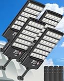 Ofuray Solar Flood Lights Outdoor, High Power Dusk to Dawn Solar Security Light with Remote Control, IP66 Waterproof 6500K LED Lighting with Motion Sensor for Yard, Wall, Backyard & Outside ONL-4Pack
