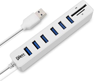 HUIOP JDL-HSD8 USB Hub Combo Splitter 3/6 Ports Optional USB 2.0 High Speed Mini 2 in 1 SD TF Card Reader for Laptop Computer,USB HUB