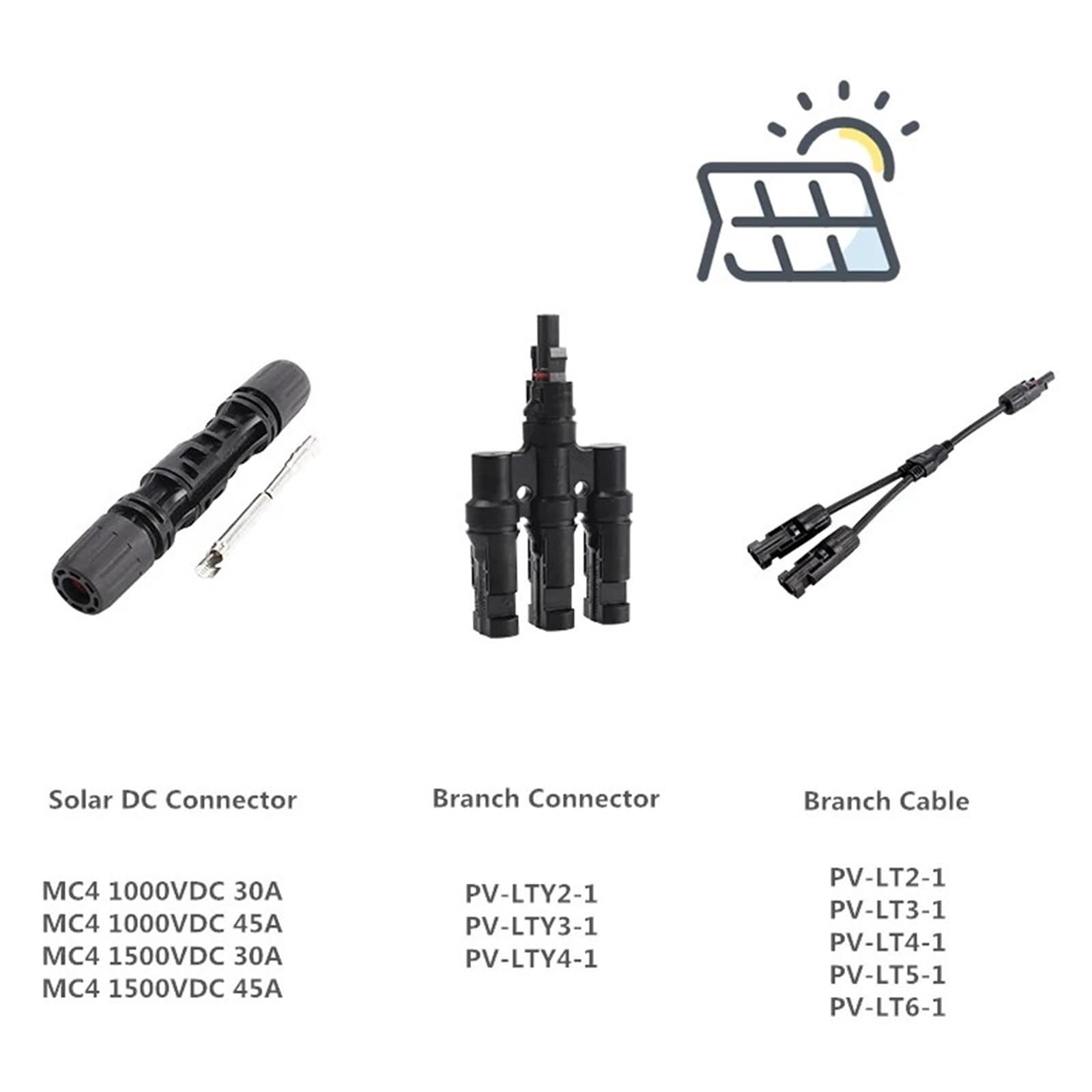 5 coppie di connettori solari maschio femmina 30A 45A connettori di derivazione del pannello solare for cavo fotovoltaico 2,5/4/6 mm2 1000 VDC 15000 VDC(5 Pairs-1500VDC 45A)