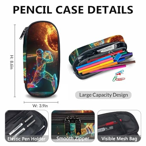 Kids Backpack, Cool Baseball Backpack, 17 Inch School Bag for Girls Boys, Student Bookbag for Travel Camping and School4