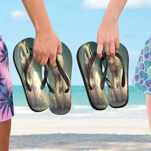 STAYTOP Cartoon Dinosaur Flip Flops Sandals of Men's & Women's,Sandals Beach Slippers Shower Slides4