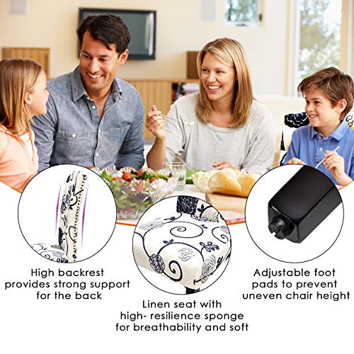 Giantex Parsons Chairs, Set Of 2 Uphostered Kitchen Dining Chairs W/Wood Legs, Padded Seat, Linen Fabric, Nails, Tufted Dining Chairs, Ideal For Dining Room, Kitchen, Living Room #TOP2