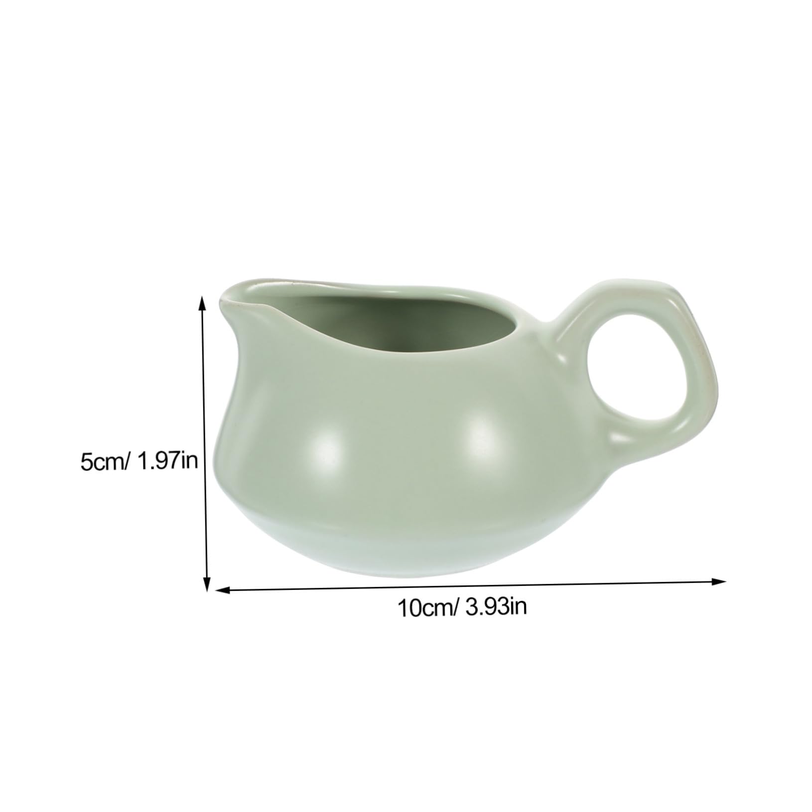 COLLBATH Ceramic Gravy Boat with Handle Versatile Condiment Bowl for Milk and Sauces Stain Resistant Elegant Design for Home and Kitchen High Temperature Ceramic