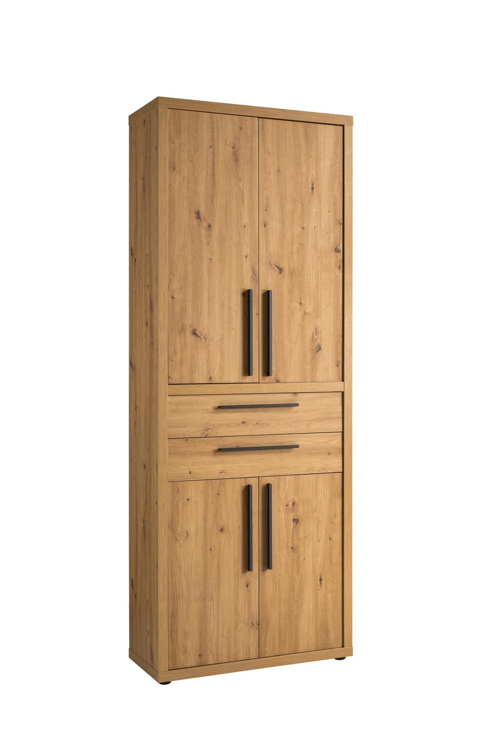 Composad | Ufficio Completo della Linea RILEGA, Set di 8 Mobili, Ufficio Moderno, Studio, scrivania, cassettiera, Libreria, Mobile Archivio, Vetrina, Rovere oak Mielato, Made in Italy