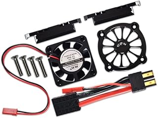 GPM For Traxxas 1/10 Maxx 4WD Monster Truck Upgrade Parts Aluminum Motor Heatsink With Cooling Fan - 1 Set Black