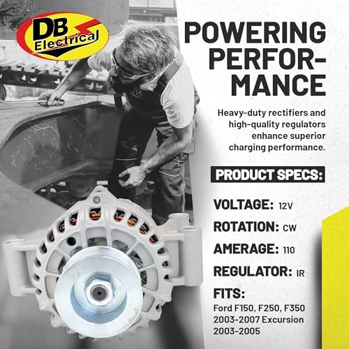 DB Electrical 400-14062 12V 110A Alternator Compatible With/Replacement For Ford E-150 2003-2008, E-250 2003-2008, Excursion 2003-2005, F-250 Super Duty 2003-2006 334-2532, 334-2532A, 335-1240 by DB Electrical - Image 2