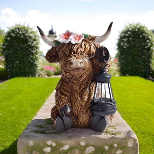 Statue Vache Highland lumineuse idée cadeau originale maison - 4