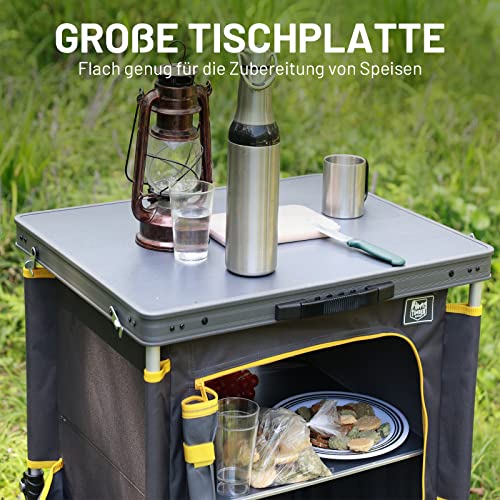 Kompakter gefalteter TIMBER RIDGE Campingschrank (98x49x20 cm) passt perfekt in jeden Kofferraum für mobile...