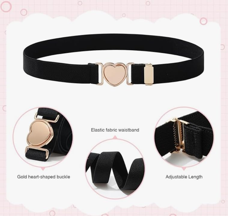 Elastic Belts for Kids, Adjustable Girls' Belts, Boys Girls Stretch Belt2