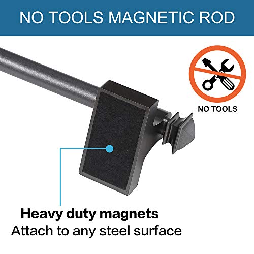 H.Versailtex PART-R2HVMAGRODS-S-02-D-1628-PEWTER 2 Pack Magnetic Curtain Rods thumb #1