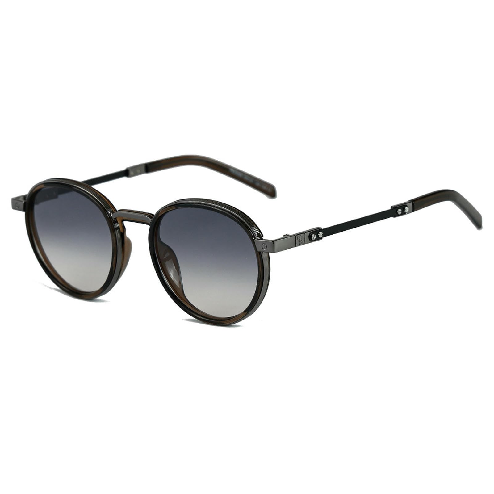 Sonnenbrille Damen Frauen Mode Kleiner Rahmen Straßenfotografie Outdoor Reisen Strand Sonnenbrille-c54 Schuss Asche Progressive Tee