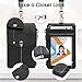 Arae Card Holder PU Leather ID Badge Holder with Vertical Clear ID Card Window, 3 Card Slot, Resealable Zip Pocket and Nylon Neck Lanyard - 1 Pack, Black