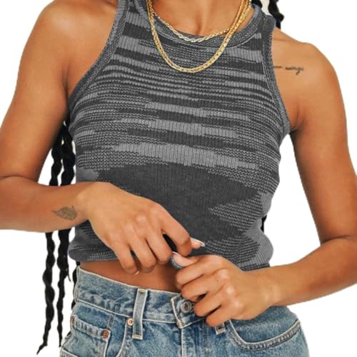 Crop top femmes débardeur sans manches idéal pour vos sorties en ville et le style streetwear