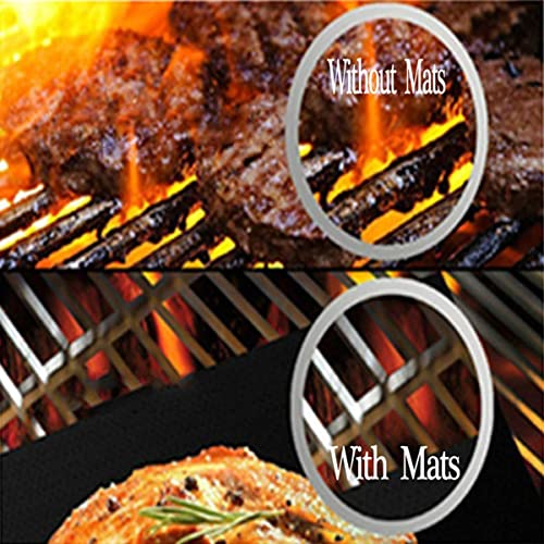 QH7 BBQ Grillmatte,auf Jede Größe zugeschnitten, Antihaft Grillmatten Grillplatte Gasgrill, Backpapier Wiederverwendbar,für Holzkohlegrill, Elektronischen Grill, PFOA-Frei (180 x 40) CM