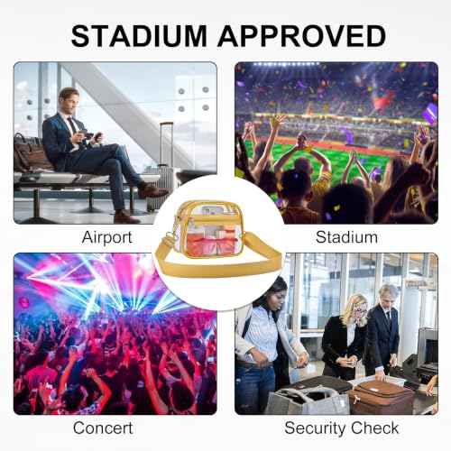 Image of USPECLARE Clear Bag for Stadium Events Clear Sports Fan Handbags Purses