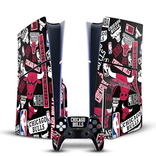 Autocollants Chicago Bulls PS5 Slim pour masquer les rayures et relooker la console