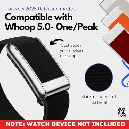 Image of Hydra Soft Wrist Strap for Whoop 5.0 One /Peak /Life MG Band Strap - Durable, Adjustable Fitness Tracker Strap | Breathable, Comfortable Bands for Workout, Sleep, and Health Monitoring (Device Not Included)