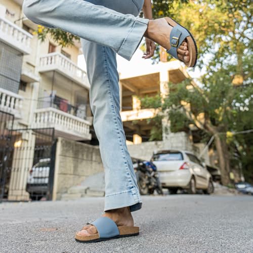 Image of Indifeet Daily Use Stylish Buckle Casual Cork Sandals for Women