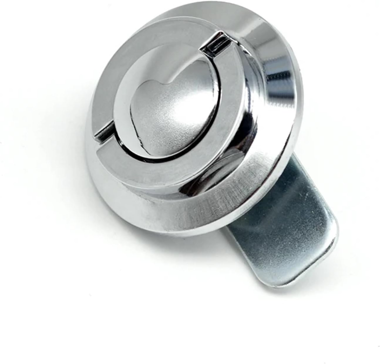 Cabinet Lock with Keys,Folding Tongue Zinc Alloy Handle Pull Ring Simple Door Mailbox MS404-1-2 1Pcs
