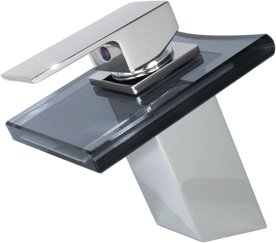 Black Square Glass Waterfall Bath Basin taps Amazon.co.uk DIY & Tools