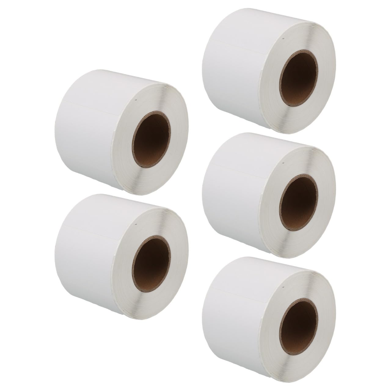 Mipcase 5 Rotoli Etichette Termiche Adesive Bianche Impermeabili in Carta Rettangolari per Stampante Termica Colla Resistente per Spedizioni e Imballaggi