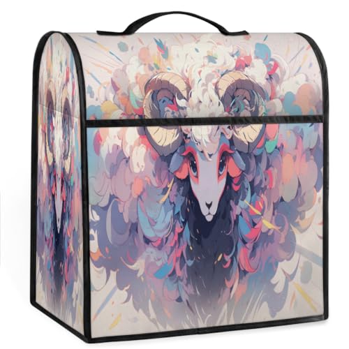 Coffee Maker Cover Colorful Animal Sheep Kitchen Appliance Covers Small Appliance Covers Blender Cover Juicer Cover Dust Covers for Kitchen Appliances with Top Handle and Pockets,Washable,C173