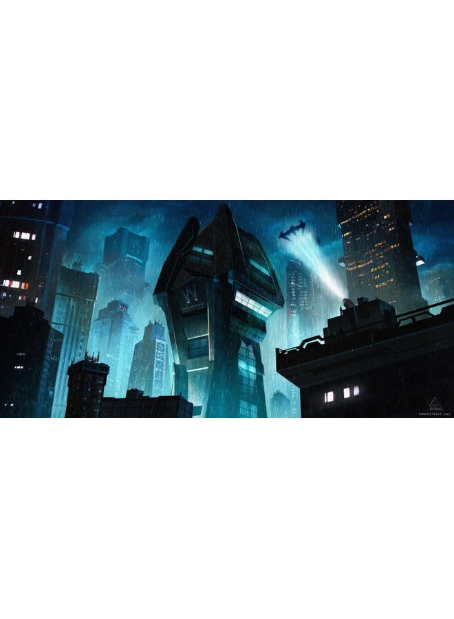 bpa Wayne Tower Wall Art Canvas Print Ready To Hang For Bedroom Home Office Decorations 100x48x3.5Cm Multicolor