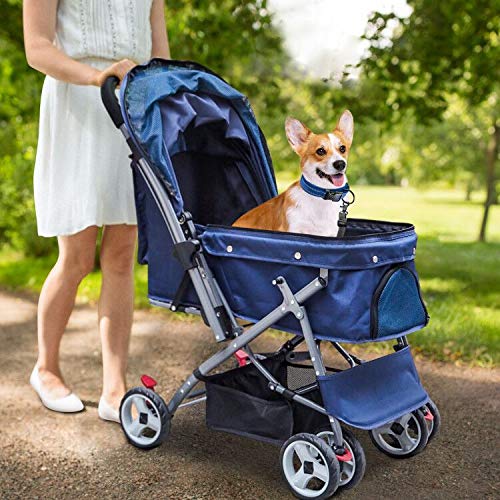 Noodoky Pet Stroller for Cats Dogs Rabbit with Reversible Handle, Dog Stroller for Small or Medium Animal up to 40… - Image 7