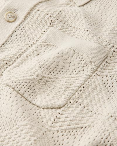 Huckberry Flint and Tinder Textured Button-Up Sweater Polo, Mens Shirt2