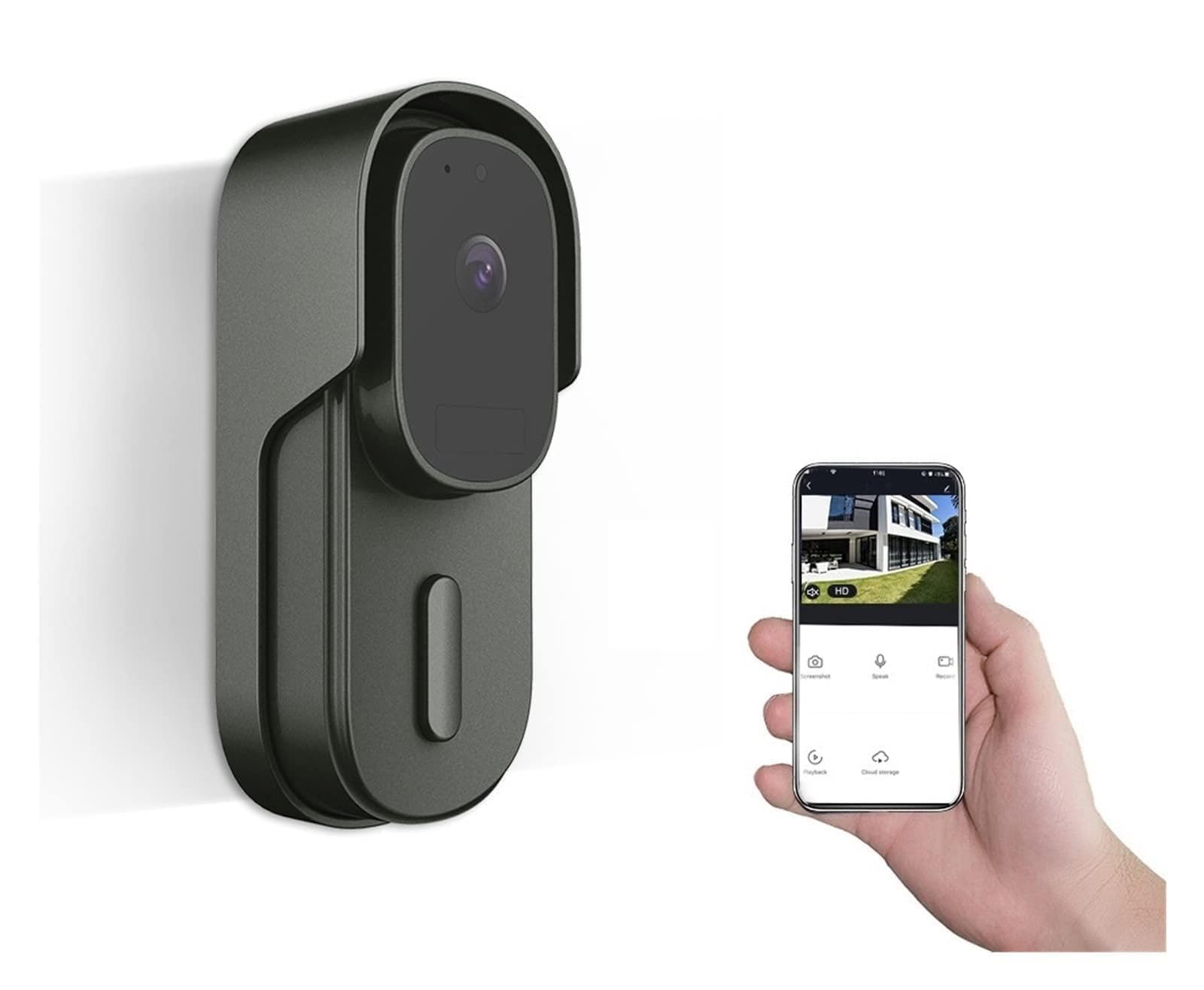 Videocamera per Campanello, Tuya Video Campanello Infrarossi Induzione Del Corpo Umano Rilevazione Del Movimento Basso Consumo Energetico Videocitofono Wireless Home,Allarme Casa,Citofono Smart