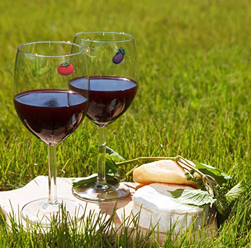 Wine Charms for Stemless Glasses - Magnetic Drink Markers - Great Gift for the Gardener