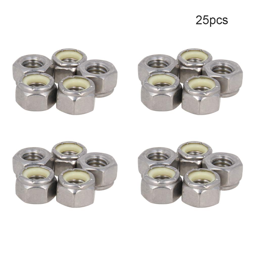 25 Dadi Esagonali In Acciaio Inossidabile 304 Da 1/4 Di Pollice - Foto 4