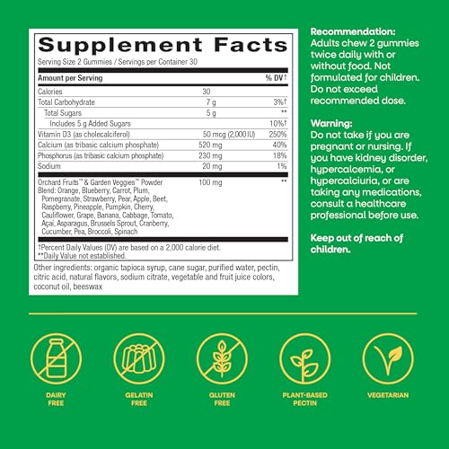 Nature’s Way Alive! Chewable Calcium Gummies with Vitamin D3, 60 ct - image 7