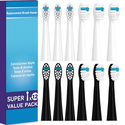 12 Stück Medium Aufsteckbürsten kompatibel mit Oral B Pulsonic Elektrischen Zahnbürste,Gum Care Ersatzbürstenköpfe kompatibel mit Pulsonic,mit Staubschutzhülle,weiß/Schwarz 12 Stück Medium Aufsteckbürsten kompatibel mit Oral B Pulsonic Elektrischen Zahnbürste,Gum Care Ersatzbürstenköpfe kompatibel mit Pulsonic,mit Staubschutzhülle,weiß/Schwarz