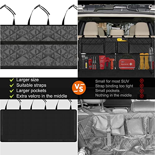 Femuar Car Trunk Organizer, Large Capacity Backseat Trunk Organizer (42