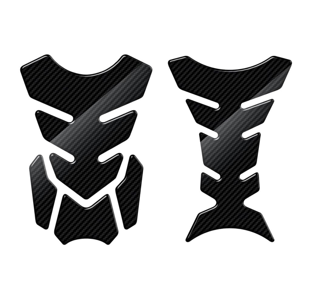 WENINETIES 2-Pack Motorcycle Tank Pad for GoldWing 1800 F6, 2 Designs Tank Sticker Carbon Effect Paint Protector, Waterproof Fuel Gas Cap Cover Decal