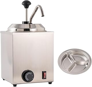 Cheese Dispenser Round Stainless Steel Fudge Chocolate Sauce Butter Dispenser with Pump