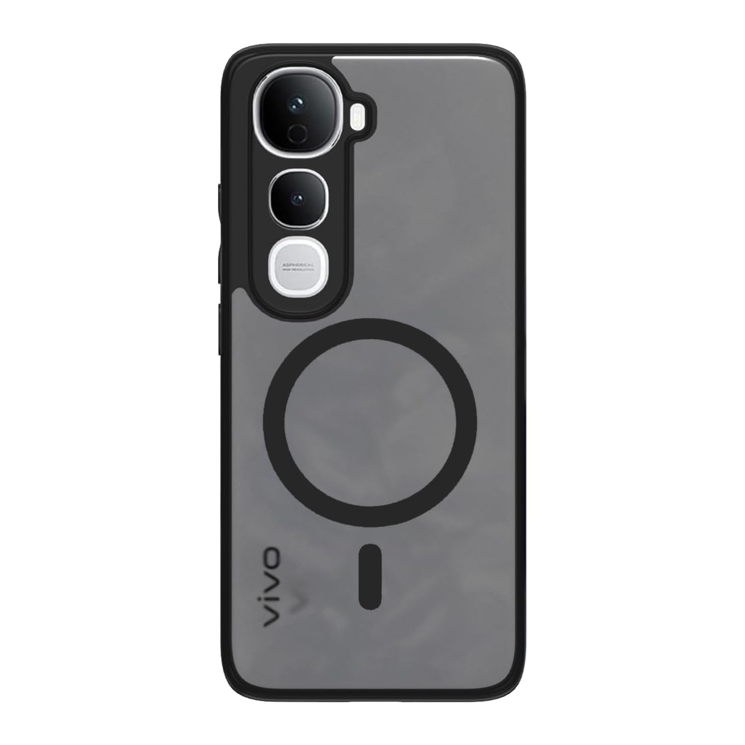 AEETZ Mobile Back Cover for Vivo Y400 5G Rugged Translucent Smoke PC Back + TPU Side Bumper Slim Cases Covers with Magnetic Support Phone Case/Cover-image-31