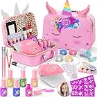 Kids Nail Polish Set for Girls, Nail Art Kit with Nail Dryer & DIY Nail Stickers, Nail Kit Toys for Girls with Non-Toxic Nail Polish,Age 3-12 Little Girl Gift Toys