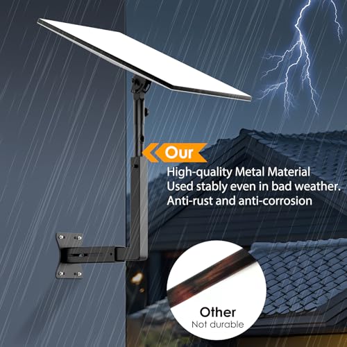 Image of Starlink Mount for Standard 4 /4X /Gen 3, Adjustable Starlink Wall Mount Gen 3 /V3 with Telescoping Arm, Rustproof, Weatherproof for Concrete /Wood Walls, Starlink Wall Mounts for Dishes