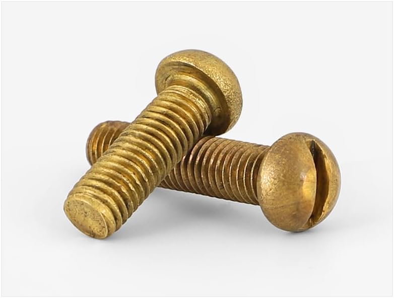36pcs M2.5 * 4mm brass screw bolt slotted round head screws bolts one line socket pan thread nail GB67