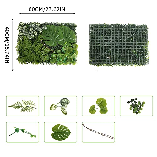 SDEERIT-Greenery-Backdrop-Wall6pcs-16x24Artificial-Monstera-Leaf-Topiary-Hedges-Panels-Grass-Wall-Panels-with-Flowers-for-Privacy-Fence-Backyard-Screen-Outdoor-Garden-Wedding
